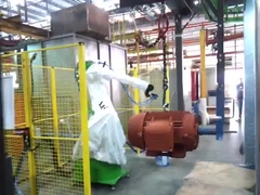 GR650 schilderrobot toegepast op metaalonderdelen in de motorindustrie